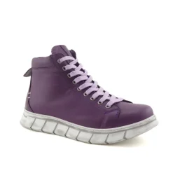 Cabello Uki Twin Zip Boot Purple