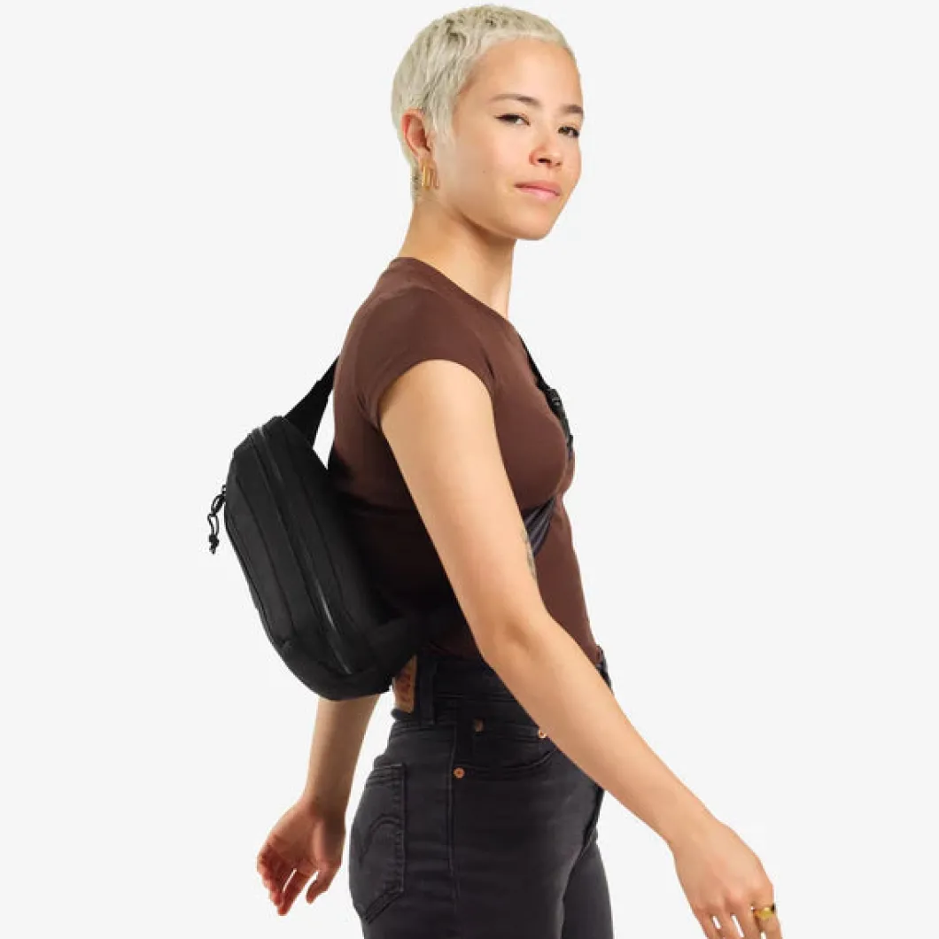 Chrome Ziptop Waistpack Black