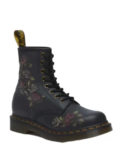 Dr Martens 1460 8 Eye Boot Decayed Roses Classic Tumbled Nappa