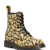 Dr Martens 1460 8 Eye Print Suede Boot Butterfly Yellow