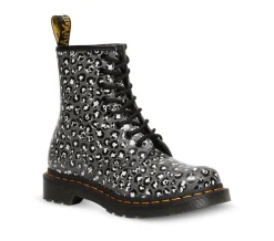 Dr Martens 1460 Loud Leopard Smooth Gunmetal