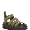 Dr Martens Blaire 3 Strap Muted Olive Tumbled Nubuck
