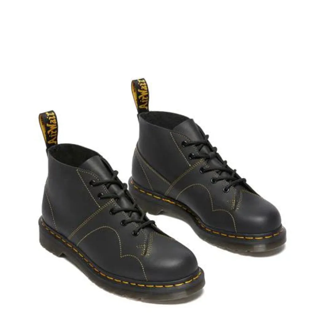 Dr Martens Church Monkey Boot Black Greasy