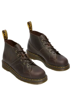 Dr Martens Church Monkey Boot Dark Brown Crazy Horse