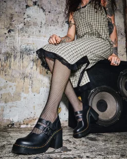 Dr Martens Eviee (Lottee) Black Heeled Mary Jane