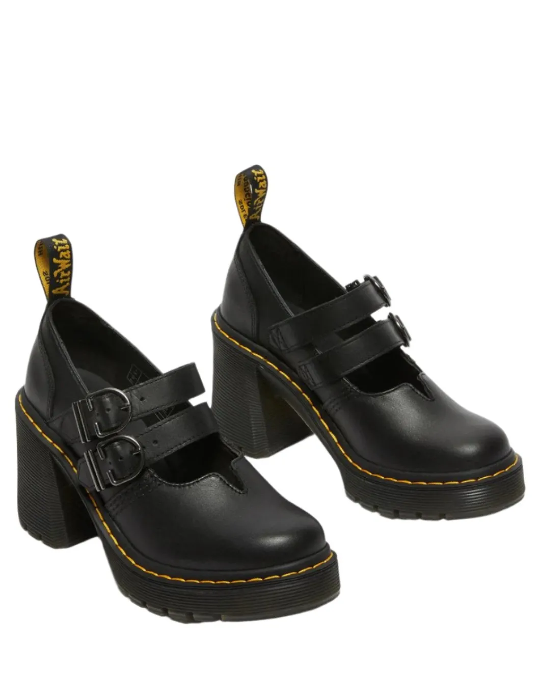 Dr Martens Eviee (Lottee) Black Heeled Mary Jane
