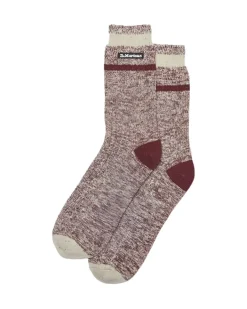 Dr Martens Marl Original Socks Oxblood/White