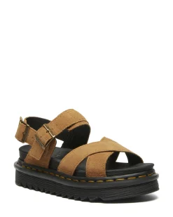 Dr Martens Voss II Cross Strap Tan Suede Sandal