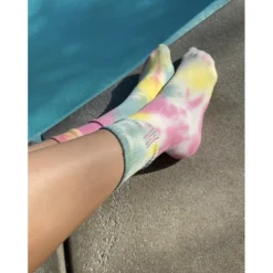 High Heel Jungle Tie Dye Sock and Crunchie set Multi colour