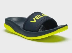 Velous Laguna Slide Navy Neon Yellow
